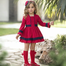 Load image into Gallery viewer, Red Baby Girls Dress Set