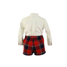 Load image into Gallery viewer, Polka Dot Checkered Shorts Set