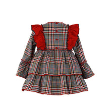 Load image into Gallery viewer, Red Houndstooth Dress + Headband