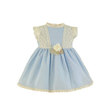 Load image into Gallery viewer, Pale Blue Lace Baby Dress