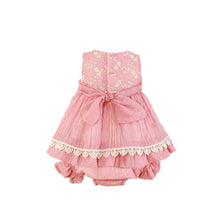 Load image into Gallery viewer, Pink Embroidered Baby Dress
