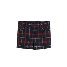 Load image into Gallery viewer, Navy Tartan Shorts Set