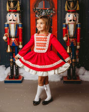 Load image into Gallery viewer, Red Holiday Dress with Headband