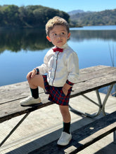 Load image into Gallery viewer, Red Blue Checkered Boy Set