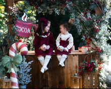 Load image into Gallery viewer, Burgundy Velvet Lace Set