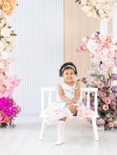 Load image into Gallery viewer, Aqua Pink Floral One-Shoulder Dress