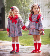 Load image into Gallery viewer, Red Houndstooth Dress + Headband