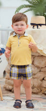 Load image into Gallery viewer, Yellow Checkered Shorts Set