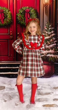 Load image into Gallery viewer, Checkered Bow Dress + Headband