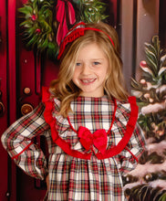 Load image into Gallery viewer, Checkered Bow Dress + Headband