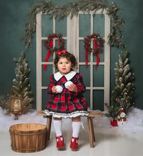 Load image into Gallery viewer, Polka Dot Checkered Baby Dress