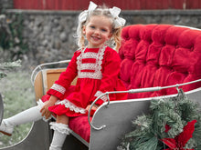 Load image into Gallery viewer, Red Holiday Dress with Headband