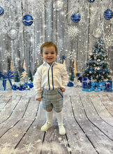 Load image into Gallery viewer, Grey Checkered Shorts Set