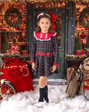 Load image into Gallery viewer, Red Navy Tartan Dress