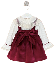 Load image into Gallery viewer, Burgundy Velvet Lace Set