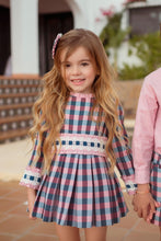 Load image into Gallery viewer, Pink Blue Checkered Dress