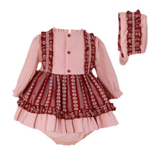Load image into Gallery viewer, Burgundy Floral Baby Set
