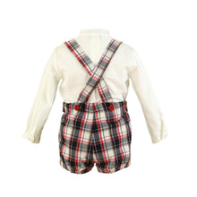 Load image into Gallery viewer, Tartan Overalls Set