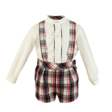 Load image into Gallery viewer, Tartan Overalls Set