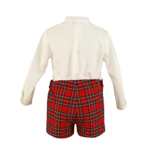 Load image into Gallery viewer, Red Checkered Shorts Set