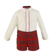 Load image into Gallery viewer, Red Checkered Shorts Set