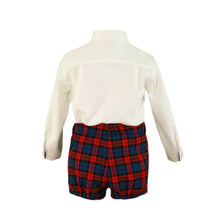Load image into Gallery viewer, Red Blue Checkered Boy Set