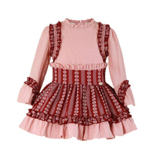 Load image into Gallery viewer, Burgundy Floral Dress + Headband