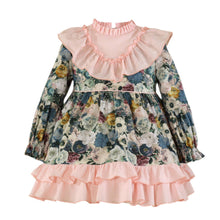 Load image into Gallery viewer, Pink Collar Floral Dress + Headband