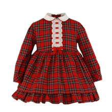 Load image into Gallery viewer, Red Checkered Dress + Headband