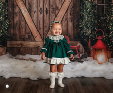 Load image into Gallery viewer, Forest Green Lace Dress Set