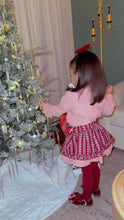 Load image into Gallery viewer, Burgundy Floral Skirt Set + Headband
