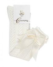 Load image into Gallery viewer, JC Socks - Openwork Bow Knee Socks
