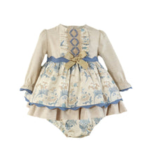 Load image into Gallery viewer, Blue Floral Baby Girls Dress
