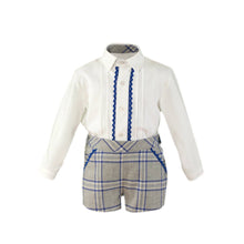 Load image into Gallery viewer, Grey Checkered Shorts Set
