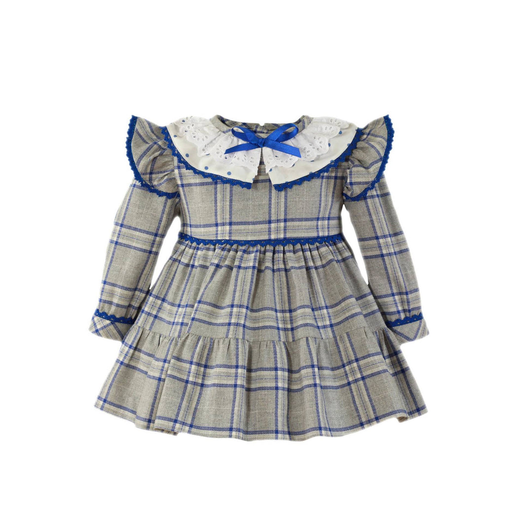 Grey Checkered Baby Dress