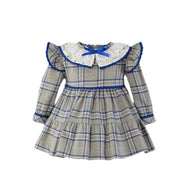 Grey Checkered Baby Dress