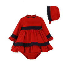 Load image into Gallery viewer, Red Baby Girls Dress Set
