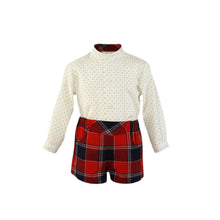 Load image into Gallery viewer, Polka Dot Checkered Shorts Set

