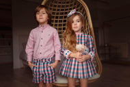 Pink Checkered Boy Set