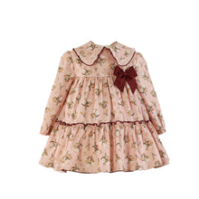 Load image into Gallery viewer, Pink Floral Collar Dress
