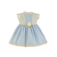 Load image into Gallery viewer, Pale Blue Lace Baby Dress
