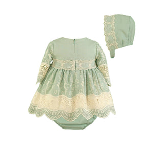 Mint Green Lace Baby Set