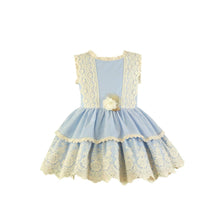 Load image into Gallery viewer, Pale Blue Lace Dress with Headband
