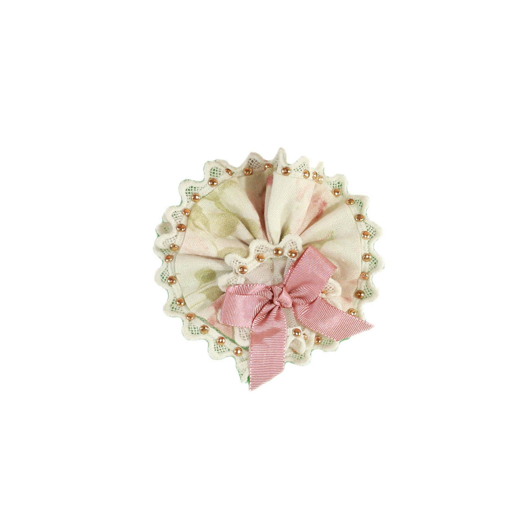 Pink Floral Dress Hair Clip