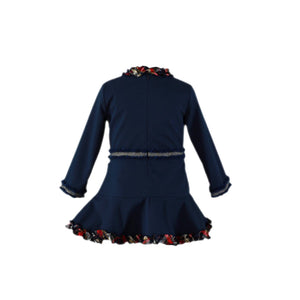 Navy Checkered Dress