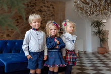 Load image into Gallery viewer, Navy Checkered Dress
