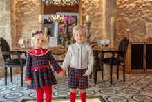 Load image into Gallery viewer, Navy Tartan Shorts Set
