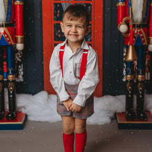 Load image into Gallery viewer, Red Checkered Boy Shorts Set

