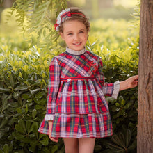 Load image into Gallery viewer, Holiday Checkered Dress + Headband
