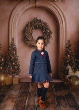 Load image into Gallery viewer, Navy Checkered Dress
